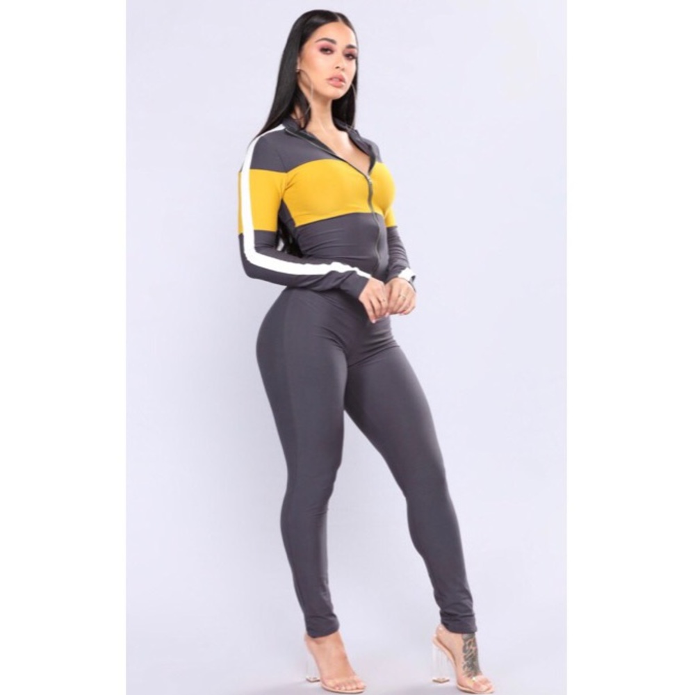 Fashion Nova Under Construction Lounge Jumpsuit